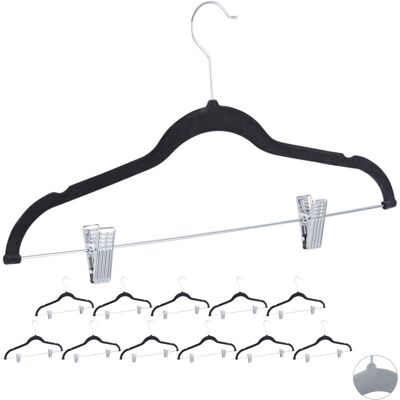 Pack De 36 Perchas Ropa Con Pinzas Y Giro De 360º, Metal, Negro, 43 Cm - Relaxdays Pack De 36 Perchas Ropa Con Pinzas Y Giro De 360º, Metal, Negro, 43 Cm - Relaxdays