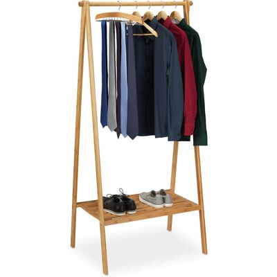 Relaxdays - Perchero Burro Plegable Con Repisa, Bambú, Marrón, 170 X 83 X 56 Cm Relaxdays - Perchero Burro Plegable Con Repisa, Bambú, Marrón, 170 X 83 X 56 Cm