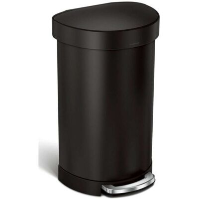simplehuman Cubo de pedal semi-redondo - negro - 45L simplehuman Cubo de pedal semi-redondo - negro - 45L