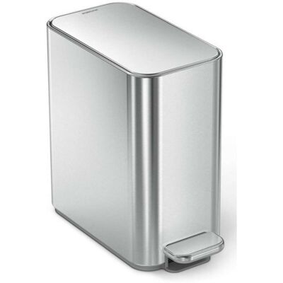 Simplehuman Cubos De Basura - Papelera 5 L, Con Bolsa, Acero Inoxidable Cepillado Cw2096 Simplehuman Cubos De Basura - Papelera 5 L, Con Bolsa, Acero Inoxidable Cepillado Cw2096