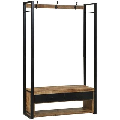 Vidaxl - Perchero Marrón 110 X 40 X 185 Cm Madera Maciza De Mango Vidaxl - Perchero Marrón 110 X 40 X 185 Cm Madera Maciza De Mango