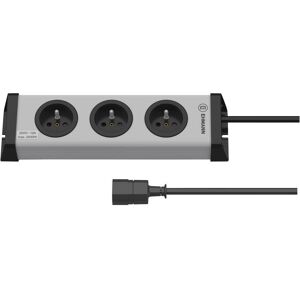 Ehmann Regleta Universal 3 Enchufes Giratorios Gris Negro Ehmann Regleta Universal 3 Enchufes Giratorios Gris Negro