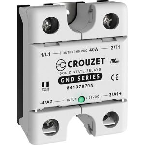 Relé de Semiconductores Crouzet 84137870N - 40A - 60V/AC - Conmutador electromagnético Relé de Semiconductores Crouzet 84137870N - 40A - 60V/AC - Conmutador electromagnético
