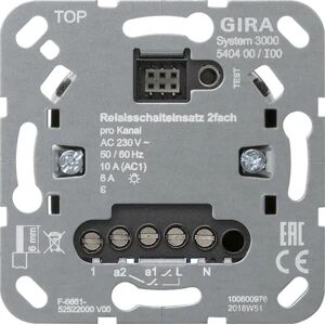 Gira 540400 Sistema 3000 Inserto de relé - Interruptor eléctrico Gira 540400 Sistema 3000 Inserto de relé - Interruptor eléctrico
