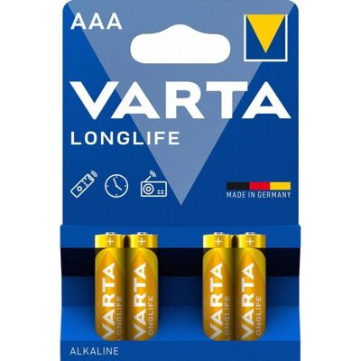 10 X Varta Batt Longlife Alcalina Ministilo Bl 4 Pz 10 X Varta Batt Longlife Alcalina Ministilo Bl 4 Pz