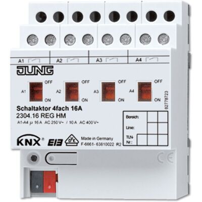 Jung Knx Actuador De Conmutación 4 Veces, Reg, 4 Te 2304.16 Reghm Jung Knx Actuador De Conmutación 4 Veces, Reg, 4 Te 2304.16 Reghm
