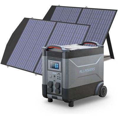 Allpowers Estación De Energía Portátil R4000 Con 2 X 100w Paneles Solares, Batería Lfp De 3456wh, 4 Tomas Ca 4000w (6000w Pico), Carga Rápida De 1.2h, Generador Solar Para Acampar, Cortes, Ups Backup Allpowers Estación De Energía Portátil R4000 Con 2 X 100w Paneles Solares, Batería Lfp De 3456wh, 4 Tomas Ca 4000w (6000w Pico), Carga Rápida De 1.2h, Generador Solar Para Acampar, Cortes, Ups Backup