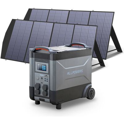 Allpowers Estación De Energía Portátil R4000 Con 2 X 200w Paneles Solares, Batería Lfp De 3456wh, 4 Tomas Ca 4000w (6000w Pico), Carga Rápida De 1.2h, Generador Solar Para Acampar, Cortes, Ups Backup Allpowers Estación De Energía Portátil R4000 Con 2 X 200w Paneles Solares, Batería Lfp De 3456wh, 4 Tomas Ca 4000w (6000w Pico), Carga Rápida De 1.2h, Generador Solar Para Acampar, Cortes, Ups Backup