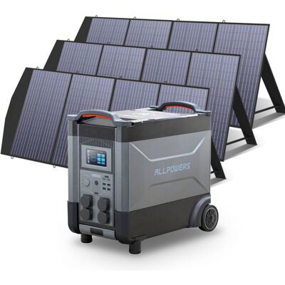 Allpowers Estación De Energía Portátil R4000 Con 3 X 200w Paneles Solares, Batería Lfp De 3456wh, 4 Tomas Ca 4000w (6000w Pico), Carga Rápida De 1.2h, Generador Solar Para Acampar, Cortes, Ups Backup Allpowers Estación De Energía Portátil R4000 Con 3 X 200w Paneles Solares, Batería Lfp De 3456wh, 4 Tomas Ca 4000w (6000w Pico), Carga Rápida De 1.2h, Generador Solar Para Acampar, Cortes, Ups Backup