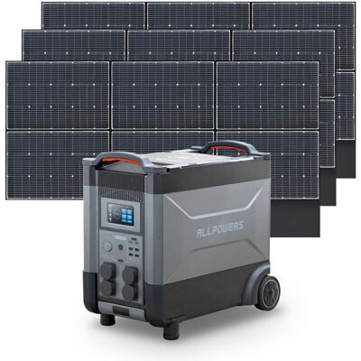 Allpowers Estación De Energía Portátil R4000 Con 3 X 600w Paneles Solares, Batería Lfp De 3456wh, 4 Tomas Ca 4000w (6000w Pico), Carga Rápida De 1.2h, Generador Solar Para Acampar, Cortes, Ups Backup Allpowers Estación De Energía Portátil R4000 Con 3 X 600w Paneles Solares, Batería Lfp De 3456wh, 4 Tomas Ca 4000w (6000w Pico), Carga Rápida De 1.2h, Generador Solar Para Acampar, Cortes, Ups Backup