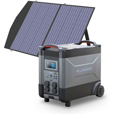 Allpowers Estación De Energía Portátil R4000 Con Panel Solar Portátil 100w, Batería Lfp De 3456wh, 4 Tomas Ca 4000w (6000w Pico), Carga Rápida De 1.2h, Generador Solar Para Acampar, Cortes, Ups Backup Allpowers Estación De Energía Portátil R4000 Con Panel Solar Portátil 100w, Batería Lfp De 3456wh, 4 Tomas Ca 4000w (6000w Pico), Carga Rápida De 1.2h, Generador Solar Para Acampar, Cortes, Ups Backup