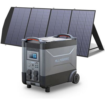 Allpowers Estación De Energía Portátil R4000 Con Panel Solar Portátil 200w, Batería Lfp De 3456wh, 4 Tomas Ca 4000w (6000w Pico), Carga Rápida De 1.2h, Generador Solar Para Acampar, Cortes, Ups Backup Allpowers Estación De Energía Portátil R4000 Con Panel Solar Portátil 200w, Batería Lfp De 3456wh, 4 Tomas Ca 4000w (6000w Pico), Carga Rápida De 1.2h, Generador Solar Para Acampar, Cortes, Ups Backup