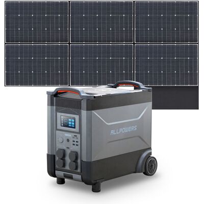 Allpowers Estación De Energía Portátil R4000 Con Panel Solar Portátil 600w, Batería Lfp De 3456wh, 4 Tomas Ca 4000w (6000w Pico), Carga Rápida De 1.2h, Generador Solar Para Acampar, Cortes, Ups Backup Allpowers Estación De Energía Portátil R4000 Con Panel Solar Portátil 600w, Batería Lfp De 3456wh, 4 Tomas Ca 4000w (6000w Pico), Carga Rápida De 1.2h, Generador Solar Para Acampar, Cortes, Ups Backup