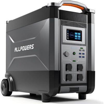 Allpowers Estación De Energía Portátil R4000, Generador Solar De 3456wh, Batería Lifepo4, 4 Tomas Ca 4000w (6000w Pico), Recarga Del 0% Al 100% En 1.2h, Energía Para Acampar, Cortes, Ups Backup Allpowers Estación De Energía Portátil R4000, Generador Solar De 3456wh, Batería Lifepo4, 4 Tomas Ca 4000w (6000w Pico), Recarga Del 0% Al 100% En 1.2h, Energía Para Acampar, Cortes, Ups Backup