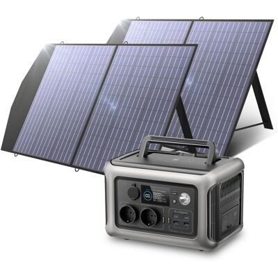 Allpowers - Generador Solar R600, 299wh Lifepo4, 2 Pilas De 600 W (punta De 1200 W), Salida Ca, Estación De Alimentación Portátil Con 2 Paneles Solares De 100 W, Fuente De Alimentación Móvil Allpowers - Generador Solar R600, 299wh Lifepo4, 2 Pilas De 600 W (punta De 1200 W), Salida Ca, Estación De Alimentación Portátil Con 2 Paneles Solares De 100 W, Fuente De Alimentación Móvil