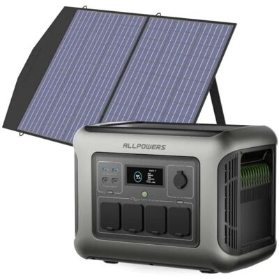 Allpowers - R1500 Lite Generador Solar Con 100w Panel Solar, Estacion De Energia Portatil 1056wh Lifepo4 Batería, 4 Salidas Ac 1600w (3200w Pico), Para Camping, Viajes, Rv, Emergencia, Corte De Energía Allpowers - R1500 Lite Generador Solar Con 100w Panel Solar, Estacion De Energia Portatil 1056wh Lifepo4 Batería, 4 Salidas Ac 1600w (3200w Pico), Para Camping, Viajes, Rv, Emergencia, Corte De Energía