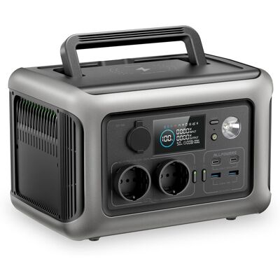 Allpowers - Estación De Alimentación Portátil R600, Batería Lifepo4 De 299wh Con 2 Pilas De 600w, Generador Solar De Salida Ca, 0-100% De Carga Rápida En 1 Hora Para Camping, Autocaravana, Emergencia Allpowers - Estación De Alimentación Portátil R600, Batería Lifepo4 De 299wh Con 2 Pilas De 600w, Generador Solar De Salida Ca, 0-100% De Carga Rápida En 1 Hora Para Camping, Autocaravana, Emergencia
