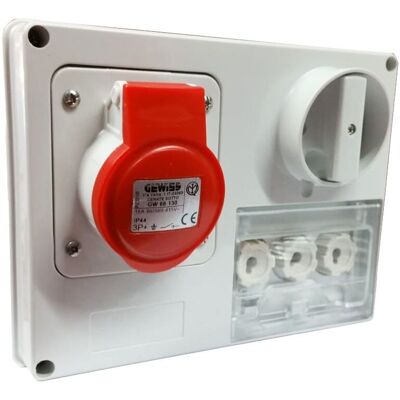 Gewiss - Toma De Corriente Con Enclavamiento 3p+e 16a Ip44 380v Sin Caja Gw66130 Gewiss - Toma De Corriente Con Enclavamiento 3p+e 16a Ip44 380v Sin Caja Gw66130