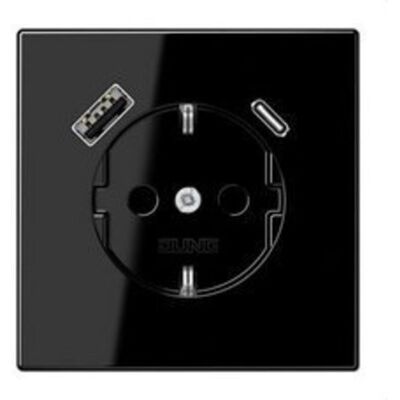 Base Enchufe Schuko Con Cargador Usb-a Y Usb-c Jung Ls1520-15casw Serie Ls990 Negro Base Enchufe Schuko Con Cargador Usb-a Y Usb-c Jung Ls1520-15casw Serie Ls990 Negro