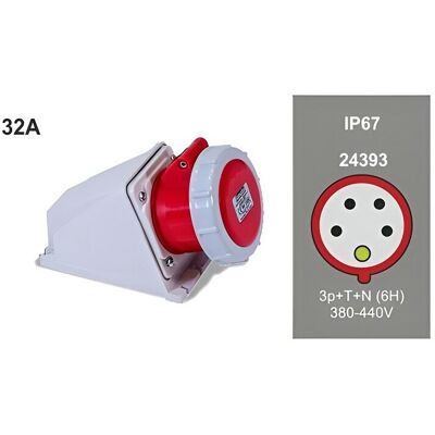 Famatel Base IP67 3P+N+T 32A/400V - base Famatel Base IP67 3P+N+T 32A/400V - base