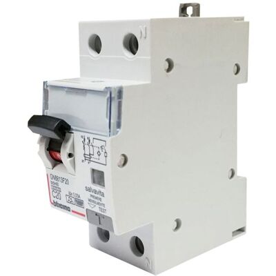 Bticino 20A 1P+N 30mA Disyuntor diferencial - Interruptor Bticino 20A 1P+N 30mA Disyuntor diferencial - Interruptor