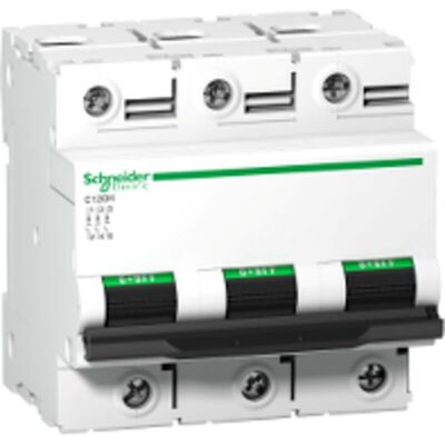 Schneider Electric - Disjoncteur C120h 3p 80 A, Courbe D, 15 Ka - A9n18512 Schneider Electric - Disjoncteur C120h 3p 80 A, Courbe D, 15 Ka - A9n18512