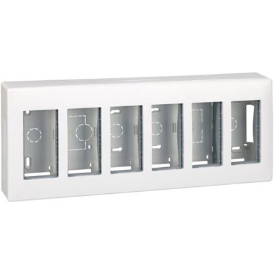 Simon - Caja S500 Superfície 6 Módulos Blanco 51000006-030 Simon - Caja S500 Superfície 6 Módulos Blanco 51000006-030