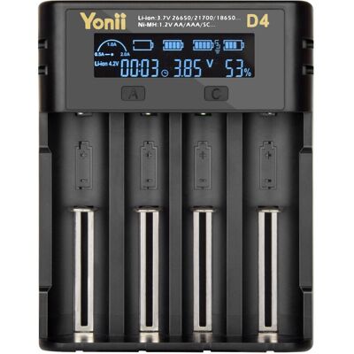 OEM Cargador De Batería 18650 De 4 Ranuras Automático Con Modo De Carga Y Pantalla Lcd Para Li-ion Ni-mh Ni-cd Aa Aaa Aaaa C 22650 18490 18350 Rcr123 (baterías No Incluidas). OEM Cargador De Batería 18650 De 4 Ranuras Automático Con Modo De Carga Y Pantalla Lcd Para Li-ion Ni-mh Ni-cd Aa Aaa Aaaa C 22650 18490 18350 Rcr123 (baterías No Incluidas).