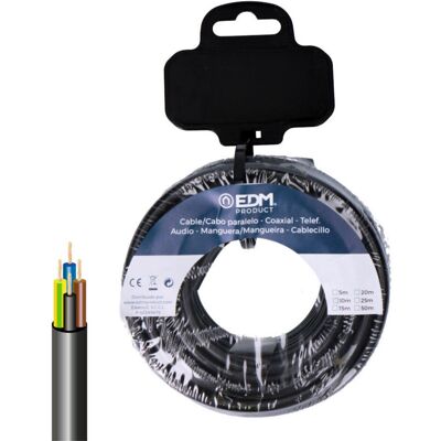 Edm - Carrete Manguera Tubular Vv-k06/1kv 4 G 1,50 Mm² Negra, 20 M Edm - Carrete Manguera Tubular Vv-k06/1kv 4 G 1,50 Mm² Negra, 20 M