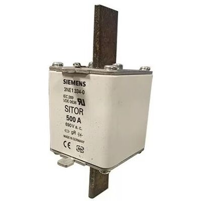 Siemens - 3NE1334-SITOR NH1 500A 690V - NH1 - 500A 690V - Cartucho fusible Siemens - 3NE1334-SITOR NH1 500A 690V - NH1 - 500A 690V - Cartucho fusible
