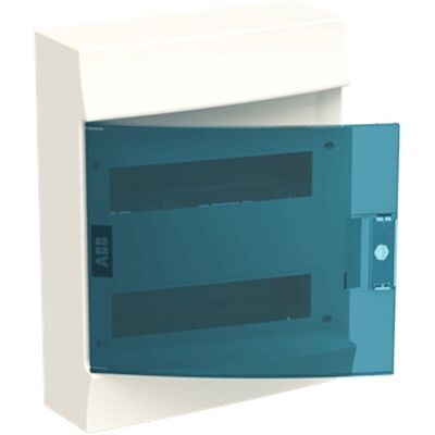Abb - Cuadro De Distribución Mural 24 Módulos Ip41 Puerta Azul Petróleo Blanco 2 Filas 41p12x22 Abb - Cuadro De Distribución Mural 24 Módulos Ip41 Puerta Azul Petróleo Blanco 2 Filas 41p12x22