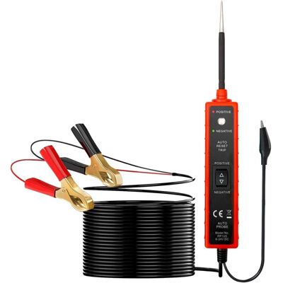 GOTRAYS Comprobador De Sistemas Eléctricos Automotrices De 6-24 V Cc, Detector De Circuitos, Analizador De Circuitos, Sonda De Potencia, Prueba De Continuidad, Prueba De Cortocircuito E Identificación De Pola GOTRAYS Comprobador De Sistemas Eléctricos Automotrices De 6-24 V Cc, Detector De Circuitos, Analizador De Circuitos, Sonda De Potencia, Prueba De Continuidad, Prueba De Cortocircuito E Identificación De Pola