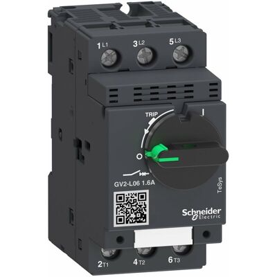 Schneider Electric - Disjoncteur Moteur Gv2l 1,6 A 3p 3d Déclencheur Magnétique - Gv2l06 Schneider Electric - Disjoncteur Moteur Gv2l 1,6 A 3p 3d Déclencheur Magnétique - Gv2l06