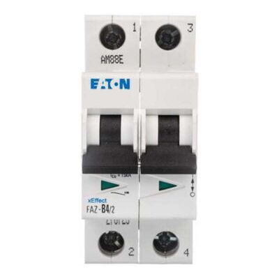 Eaton Modelo 278726 2P 4A Curva Tipo B Interruptor - Interruptor Eaton Modelo 278726 2P 4A Curva Tipo B Interruptor - Interruptor