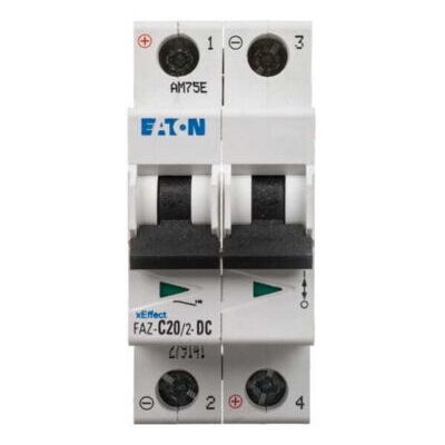 Eaton - MOE FAZ-C20/2-DC - DC - 20A - Disyuntor Eaton - MOE FAZ-C20/2-DC - DC - 20A - Disyuntor