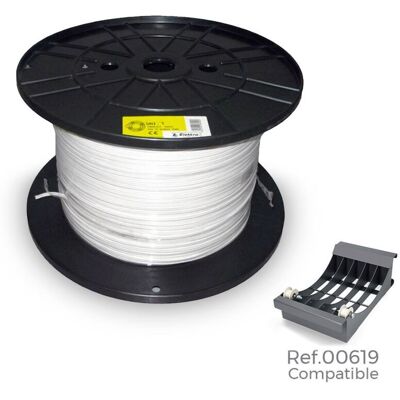 Edm - Carrete Cable Paralelo Audio 2x1.5mm Blanco 500m Bobina Grande Edm - Carrete Cable Paralelo Audio 2x1.5mm Blanco 500m Bobina Grande