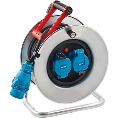 Brennenstuhl - Enrollacable Silver Spt25-25/2m Marechal Cee 30a/230v : 1 Clavija + 2 Tomas - H07rn-f 25m Brennenstuhl - Enrollacable Silver Spt25-25/2m Marechal Cee 30a/230v : 1 Clavija + 2 Tomas - H07rn-f 25m