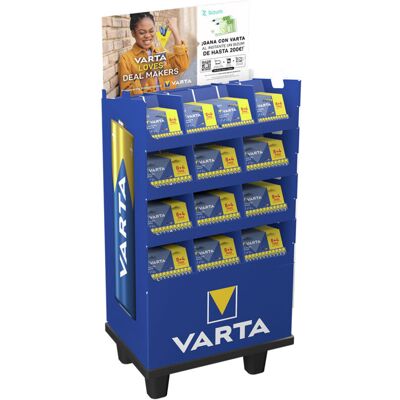 Varta - Expositor Promocional De Pilas Longlife Power 8+4 Con 133 Packs (52 Packs Aaa Y 81 Packs Aa) Varta - Expositor Promocional De Pilas Longlife Power 8+4 Con 133 Packs (52 Packs Aaa Y 81 Packs Aa)