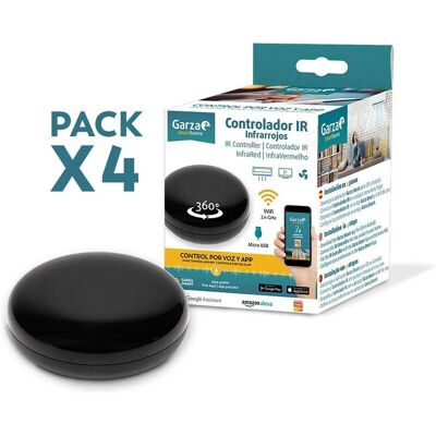 Garza Smarthome - Pack De 4 Controladores Inteligentes Ir Infrarrojos Garza Smarthome - Pack De 4 Controladores Inteligentes Ir Infrarrojos