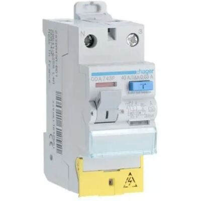 Interruptor diferencial Hager CDA743F - 2P 40A 30mA Tipo A Interruptor diferencial Hager CDA743F - 2P 40A 30mA Tipo A