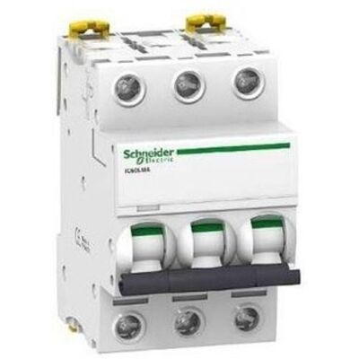 Schneider Electric - Acti9, Ic60l Disjoncteur À Déclenchement Instantané Courbe Ma 3p 6,3a - A9f90376 Schneider Electric - Acti9, Ic60l Disjoncteur À Déclenchement Instantané Courbe Ma 3p 6,3a - A9f90376