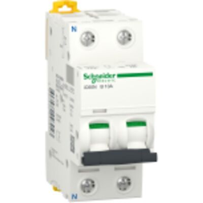 Schneider Electric Acti9, Ic60n Disjoncteur 1p+n 10a Courbe B - A9f78610 Schneider Electric Acti9, Ic60n Disjoncteur 1p+n 10a Courbe B - A9f78610