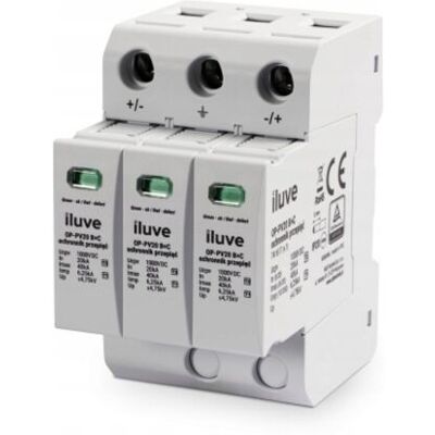 OEM Iluve Op-pv20 Supresor De Sobretensiones Fotovoltaicas T1+t2 B+c 3p 3m 20/40ka 1000v 741617 OEM Iluve Op-pv20 Supresor De Sobretensiones Fotovoltaicas T1+t2 B+c 3p 3m 20/40ka 1000v 741617