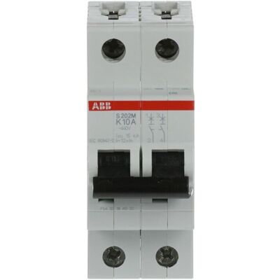 ABB S202M-K10 - Interruptor Automático 10A 2P ABB S202M-K10 - Interruptor Automático 10A 2P