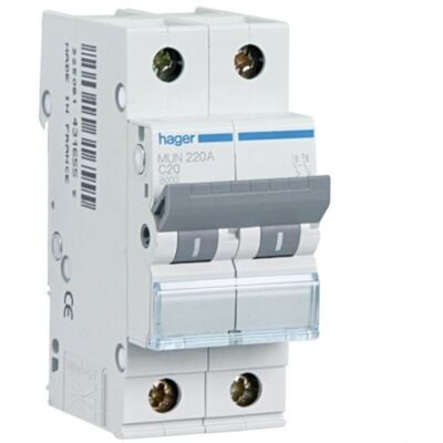 Hager - MUN263A - 2P - 63A - Disyuntor Hager - MUN263A - 2P - 63A - Disyuntor