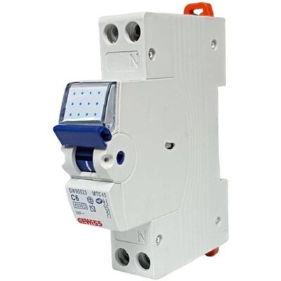 GEWISS Gw90025 Interruptor Magnetotérmico Mtc 45 Curva C 6a 1p+n 4,5ka GEWISS Gw90025 Interruptor Magnetotérmico Mtc 45 Curva C 6a 1p+n 4,5ka