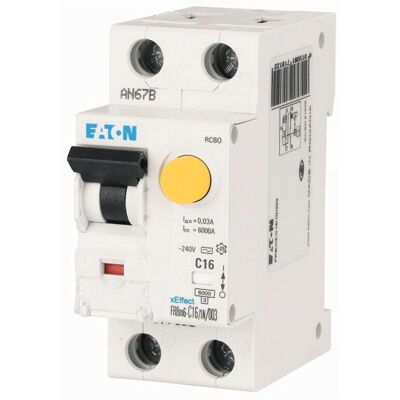 Interruptor diferencial Eaton 16A 1P+N - 6kA, IP20 Interruptor diferencial Eaton 16A 1P+N - 6kA, IP20