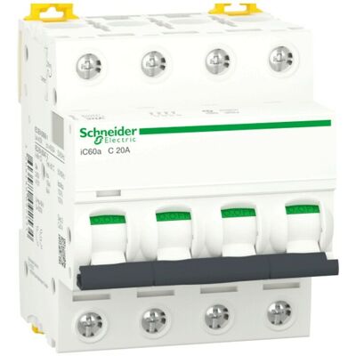 Interruptor Schneider A9F64420 4P - 20A, 4500A Interruptor Schneider A9F64420 4P - 20A, 4500A