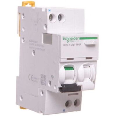 Schneider Electric A9D56606 - Interruptor diferencial - 6A, B, 30mA, 1P+N - IP20 - Certificado VDE Schneider Electric A9D56606 - Interruptor diferencial - 6A, B, 30mA, 1P+N - IP20 - Certificado VDE