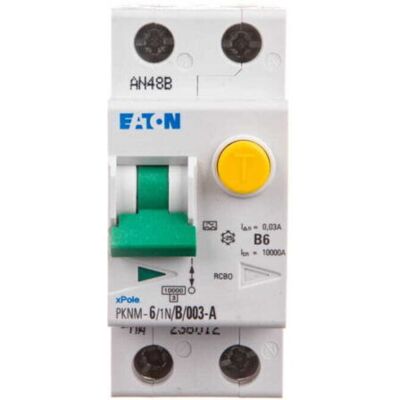 Interruptor diferencial Eaton PKNM-6/1N/B/003-A Interruptor diferencial Eaton PKNM-6/1N/B/003-A